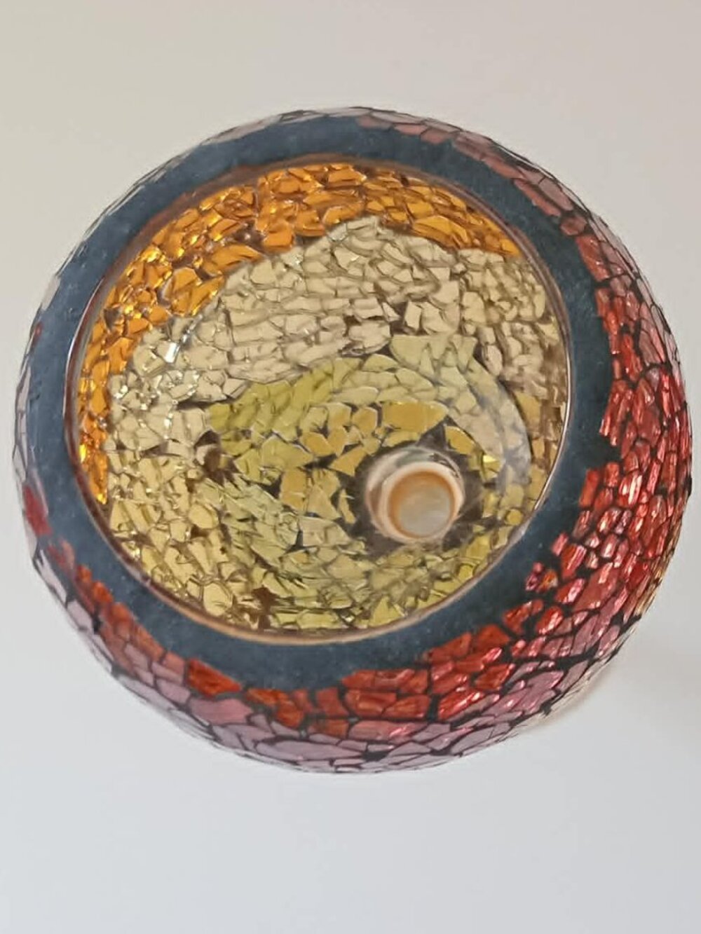 Partylite Siena Lights Stemmed Crackled Amber Tea-light Holders Set of 2 - Picture 6 of 10